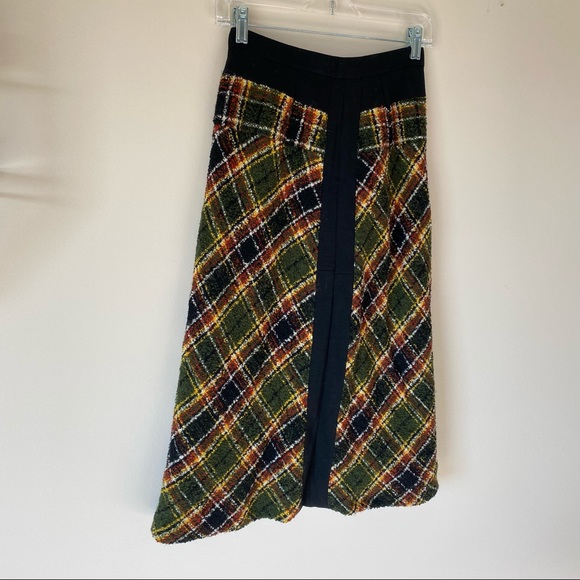 Vintage Tartan Pattern Long Skirt - Picture 2 of 6